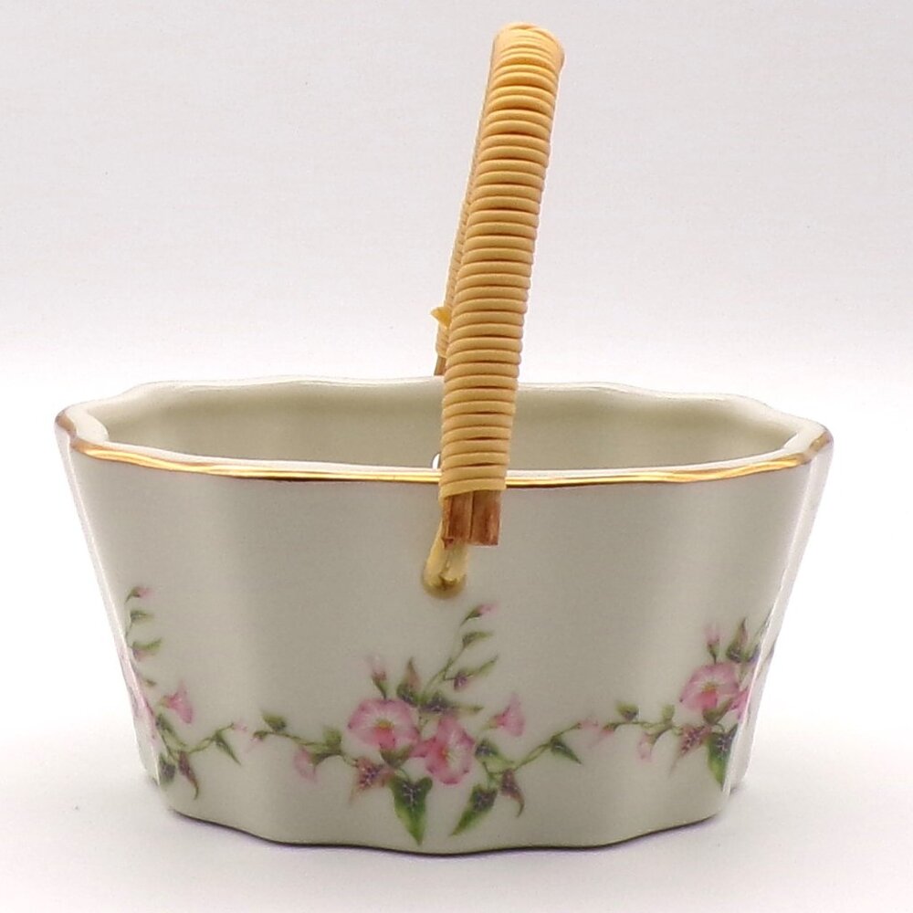 Vintage 80s Russ Ceramic Candleholder and Basket - Picture 10 of 14